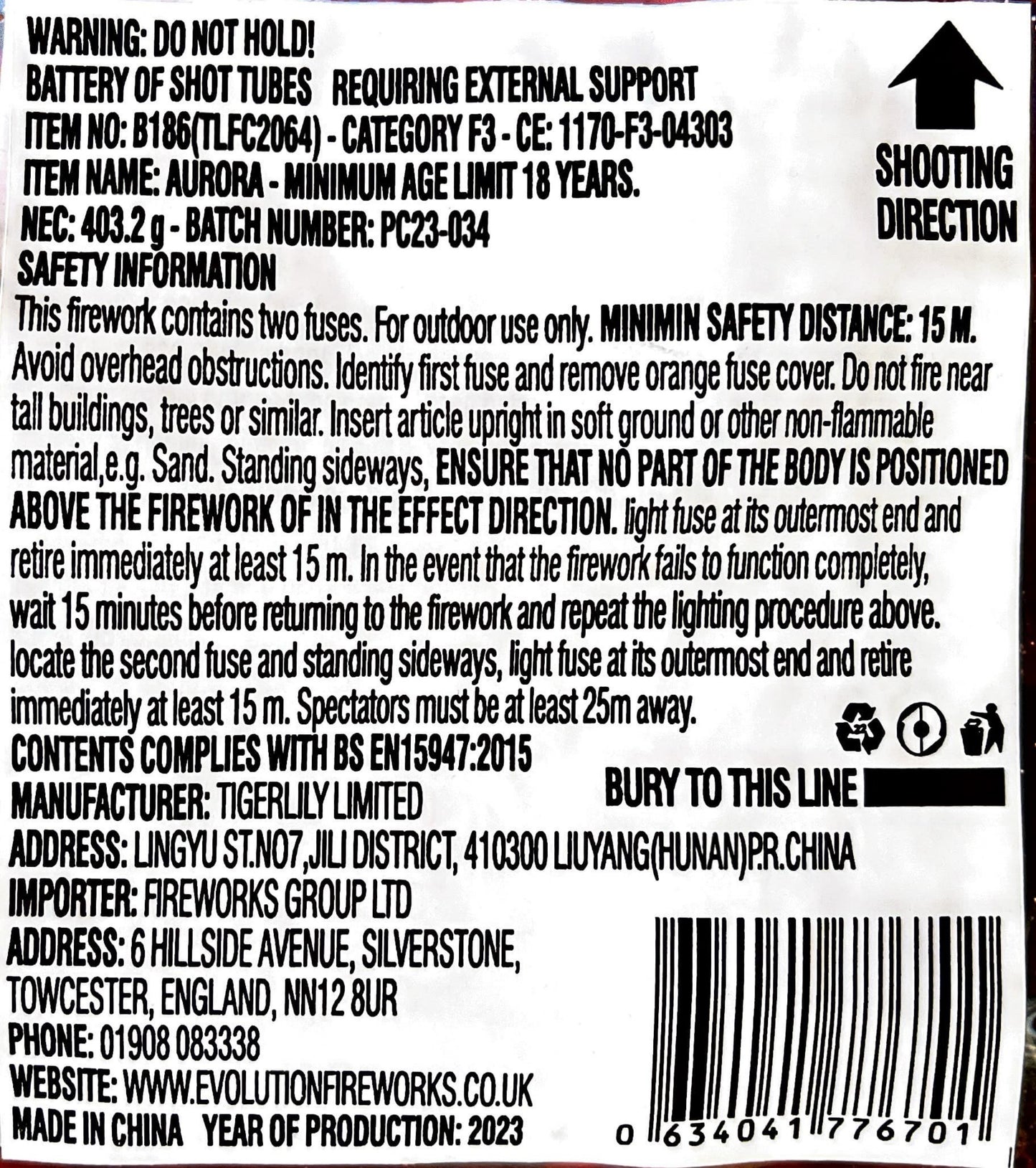 Aurora by Evolution Fireworks Instructions - HEX Fireworks