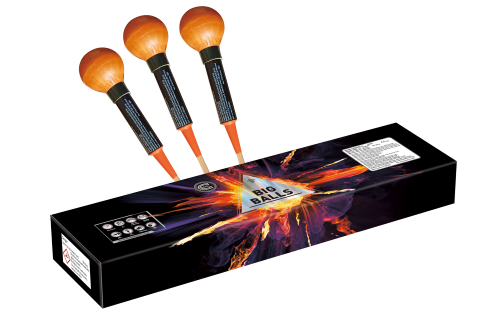 Big Balls by Celtic Fireworks - 3 Large Ball Head Rocket Pack