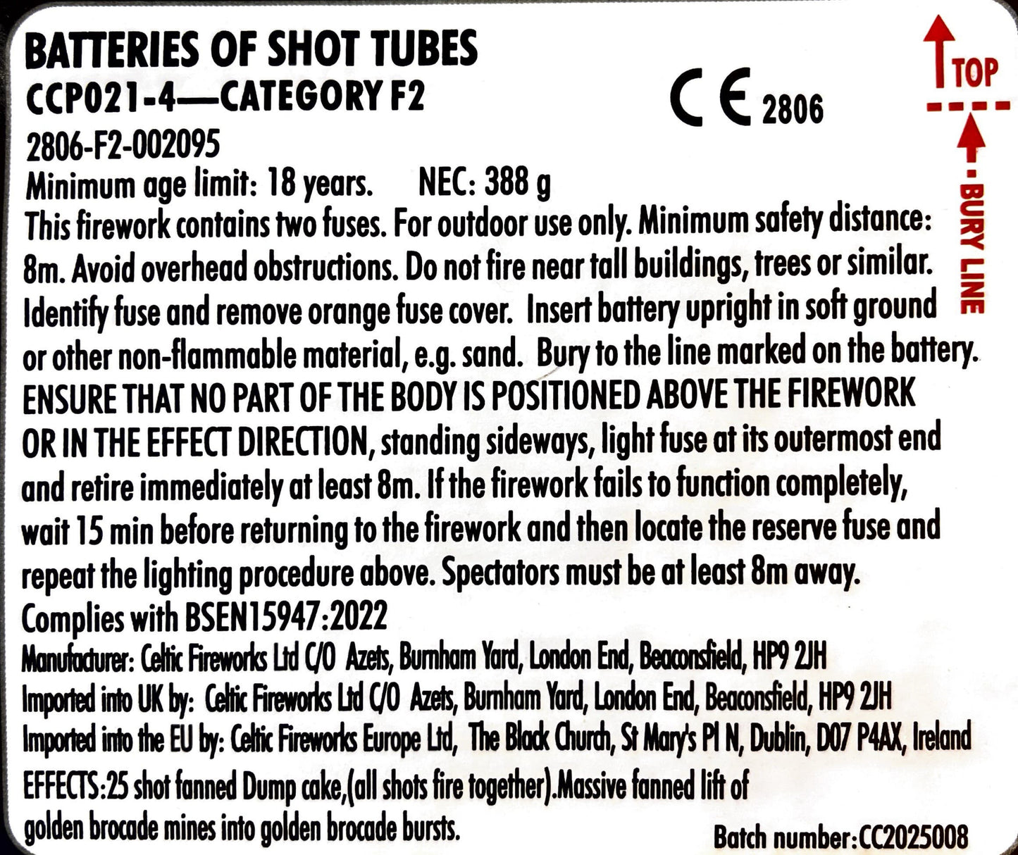 Brexit by Celtic Fireworks Instructions at HEX Fireworks