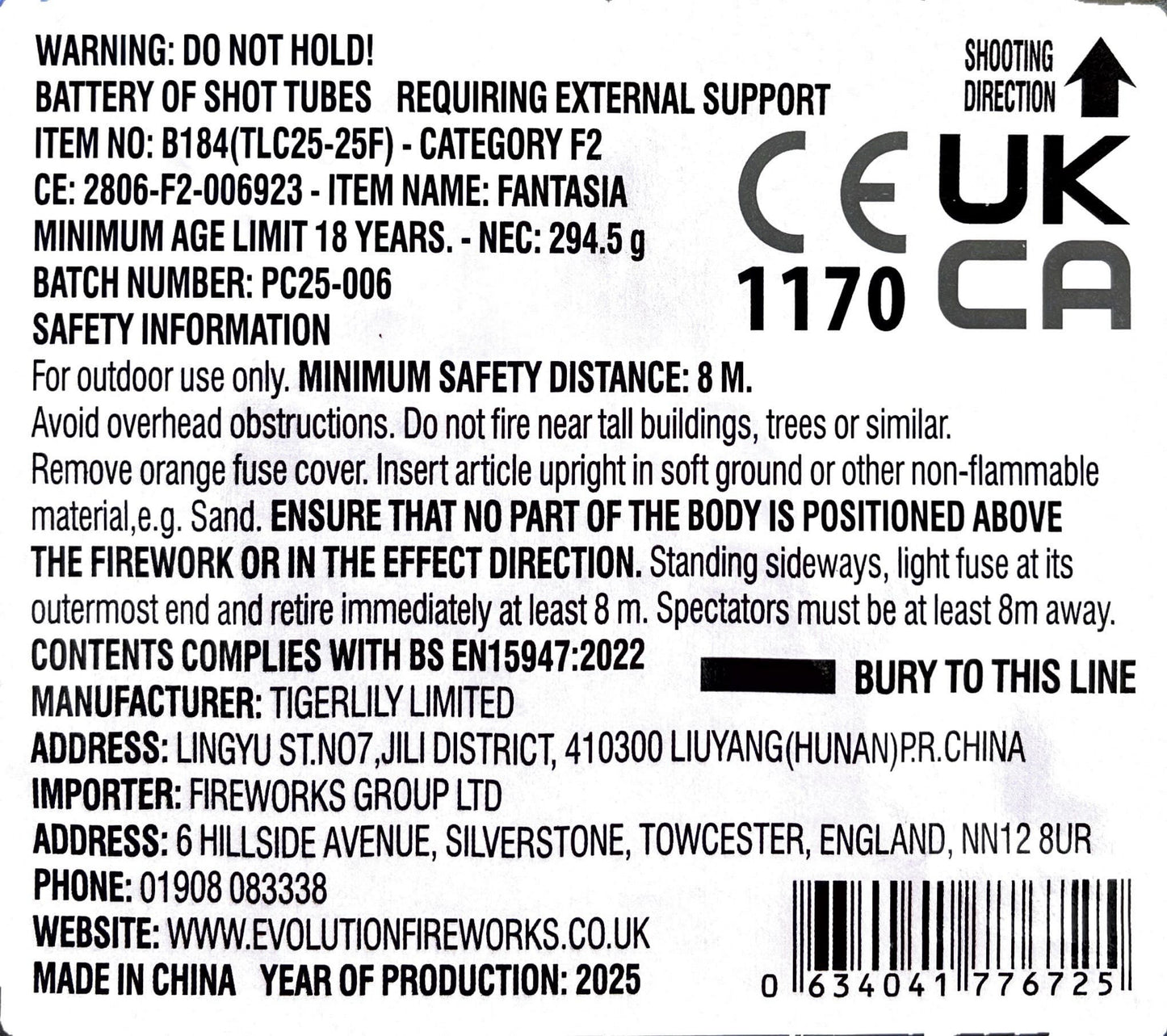 Fantasia by Evo Pyrotechnics Instructions at HEX Fireworks