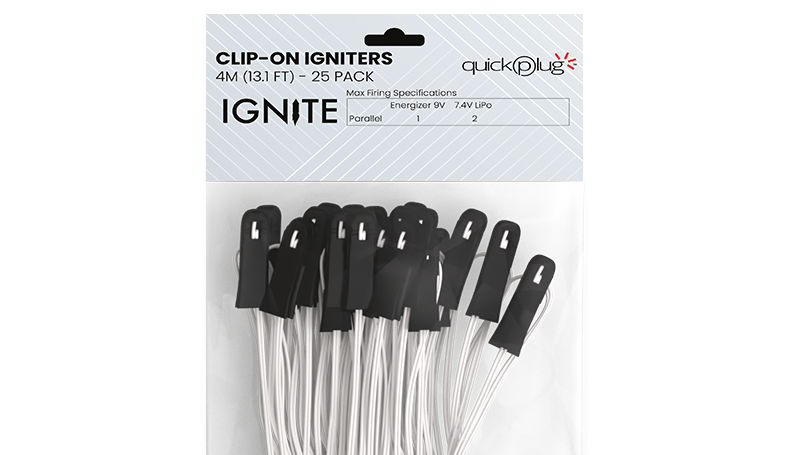 Ignite Firing System - Clip-on Igniters - 4 metre (Pack of 25)