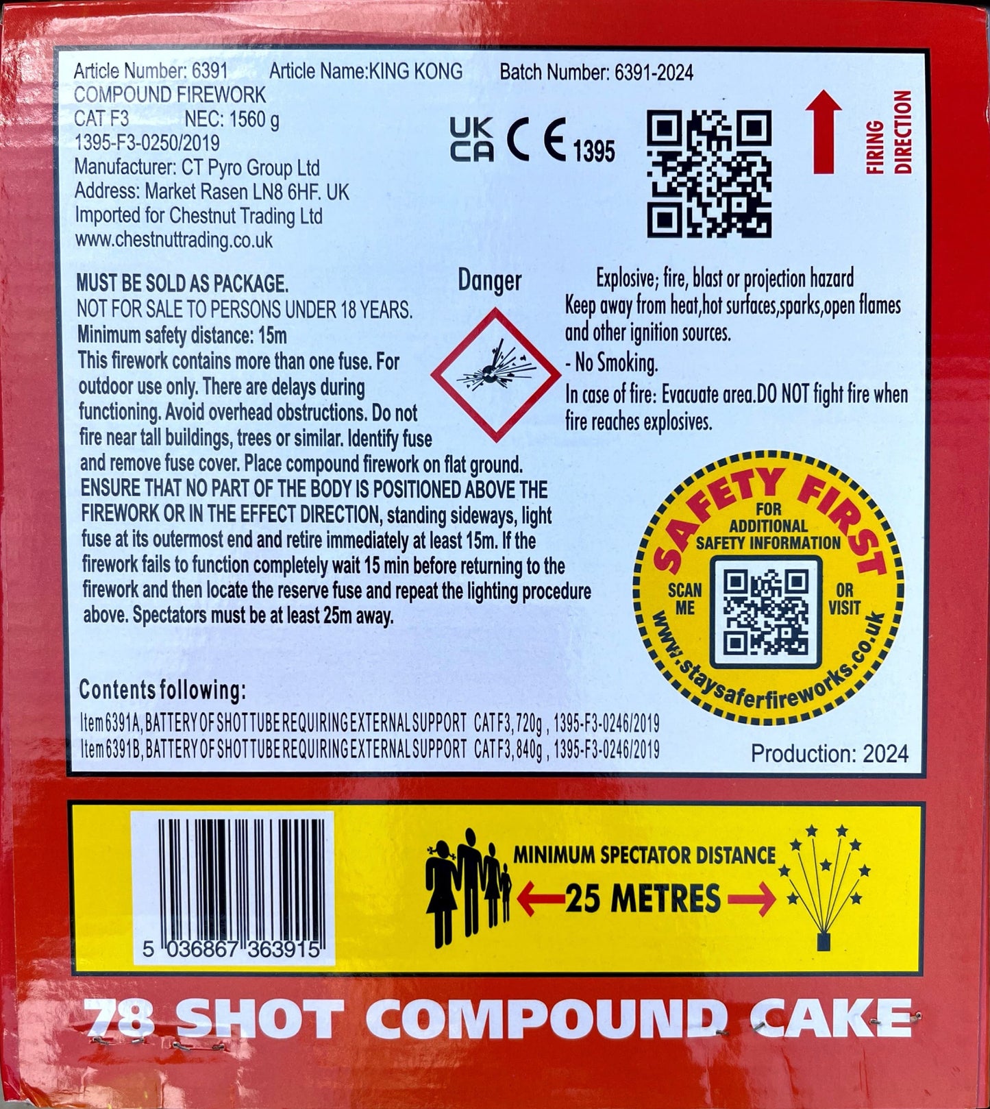 King Kong by Night Star Instructions at HEX Fireworks