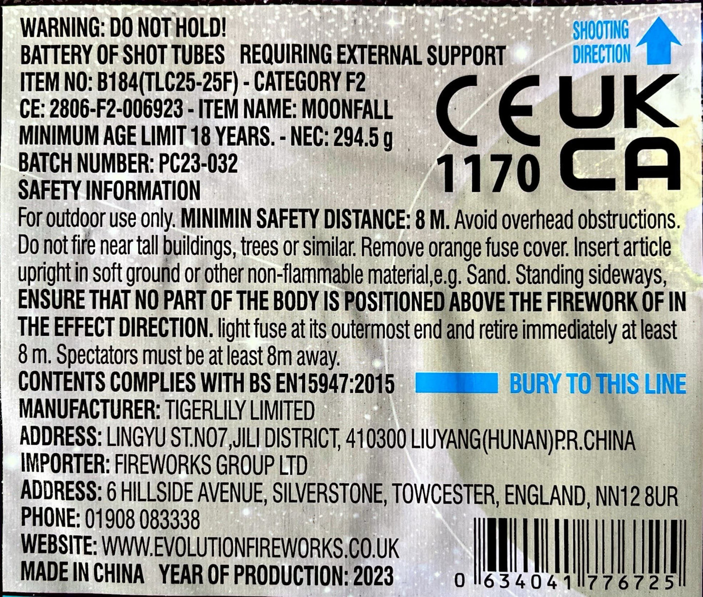 Moonfall by Evolution Fireworks Instructions - HEX Fireworks