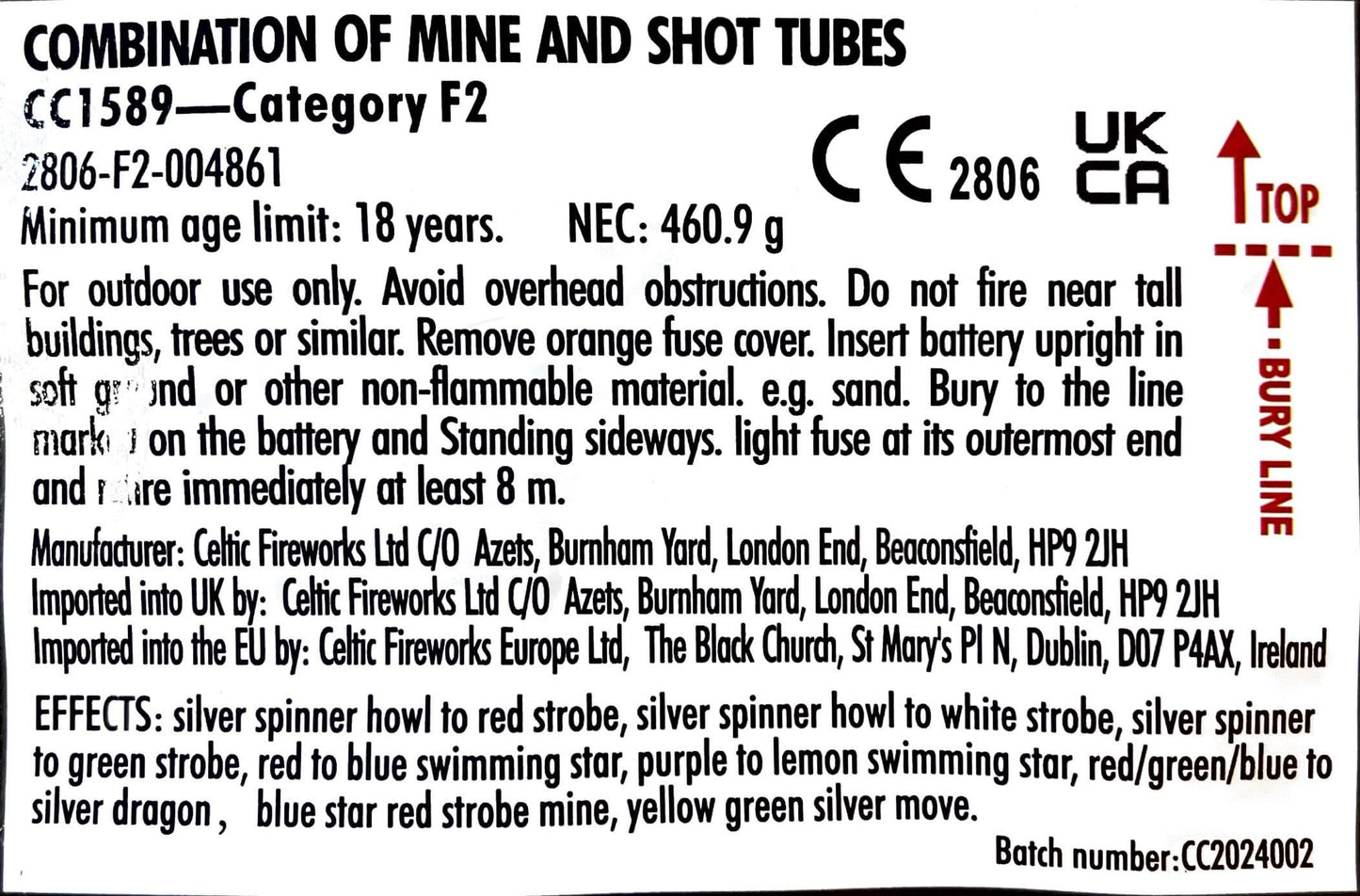 Serpent Attack by Celtic Fireworks Instructions at HEX Fireworks