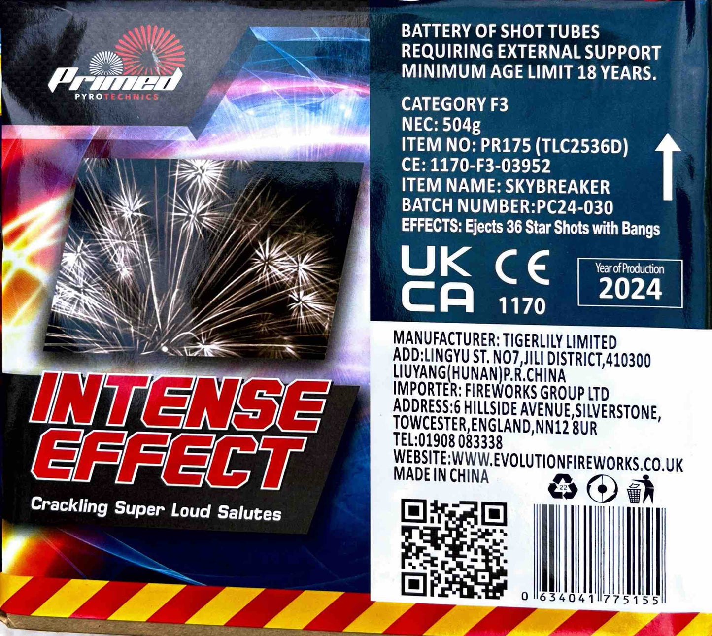Sky Breaker by Primed Pyrotechnics Information at HEX Fireworks