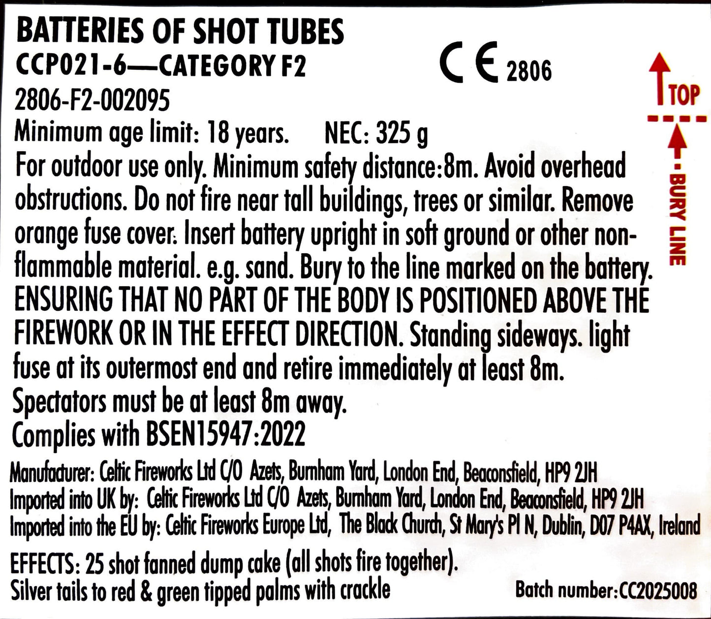 Take Cover by Celtic Fireworks Instructions at HEX Fireworks