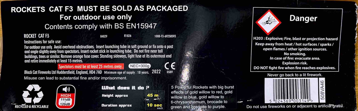 Black Hawk by Black Cat Fireworks Instructions - HEX Fireworks