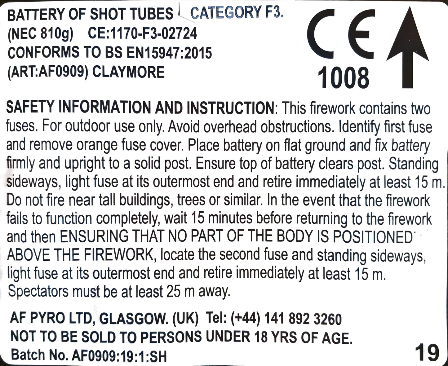 Claymore by Absolute Fireworks Instructions - HEX Fireworks