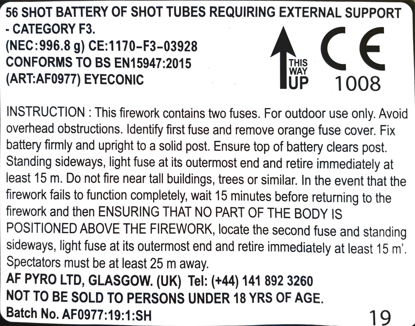 Eyeconic by Absolute Fireworks Instructions - HEX Fireworks