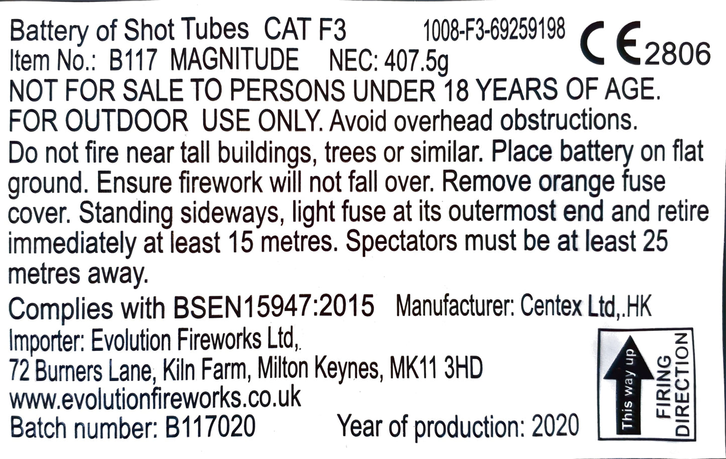 Magnitude by Evolution Fireworks Instructions - HEX Fireworks