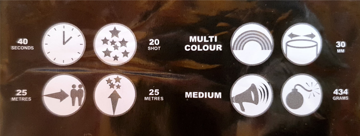 Martian Storm by Celtic Fireworks Information Panel