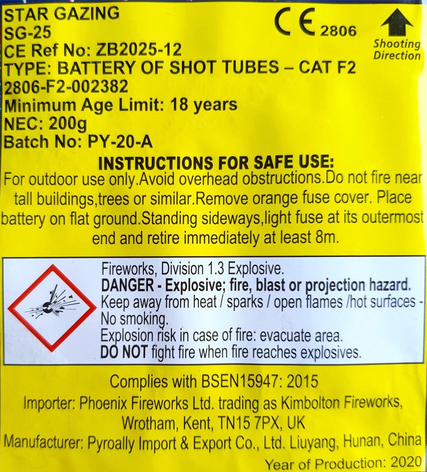 Star Gazing by Kimbolton Fireworks Instructions