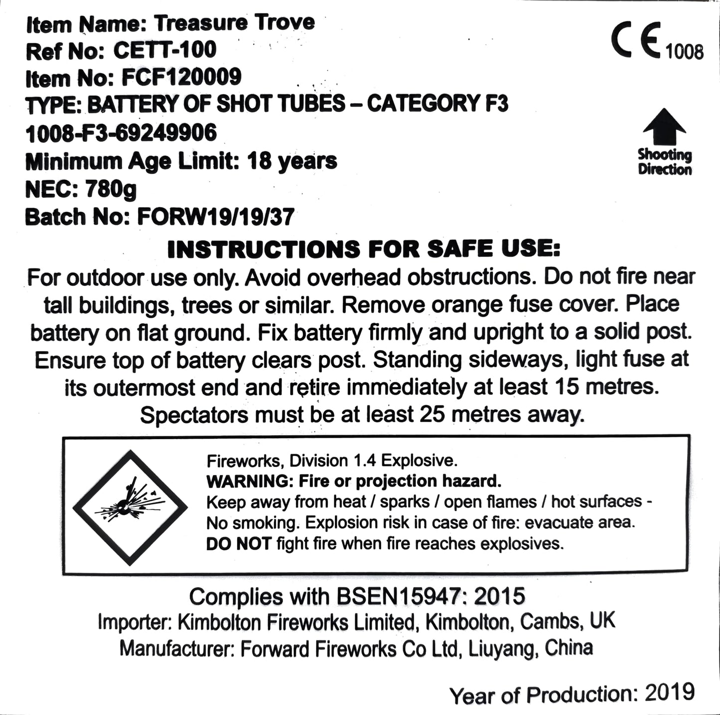 Treasure Trove by Kimbolton Fireworks Instructions