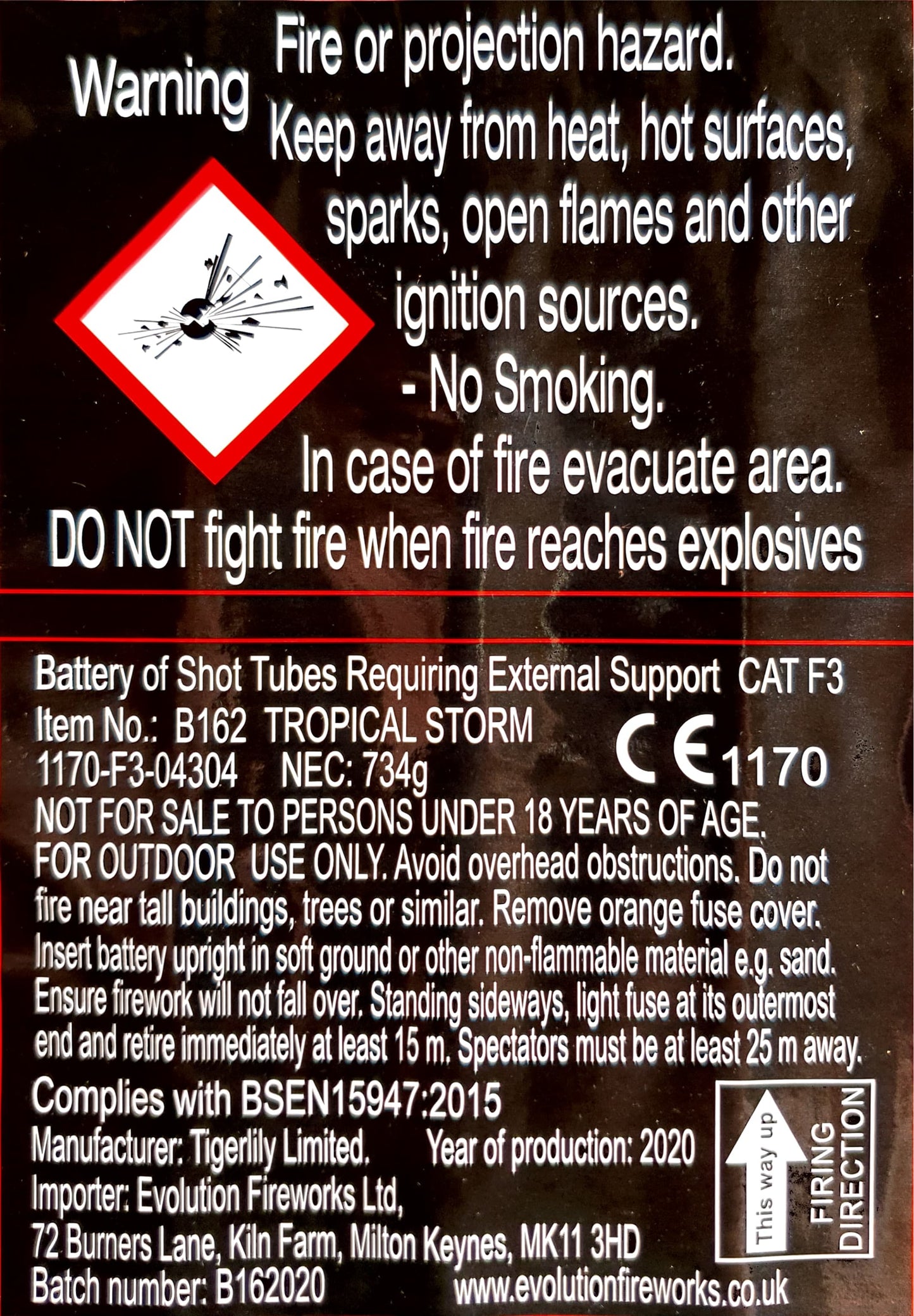 Tropical Storm by Evolution Fireworks Instructions - HEX Fireworks