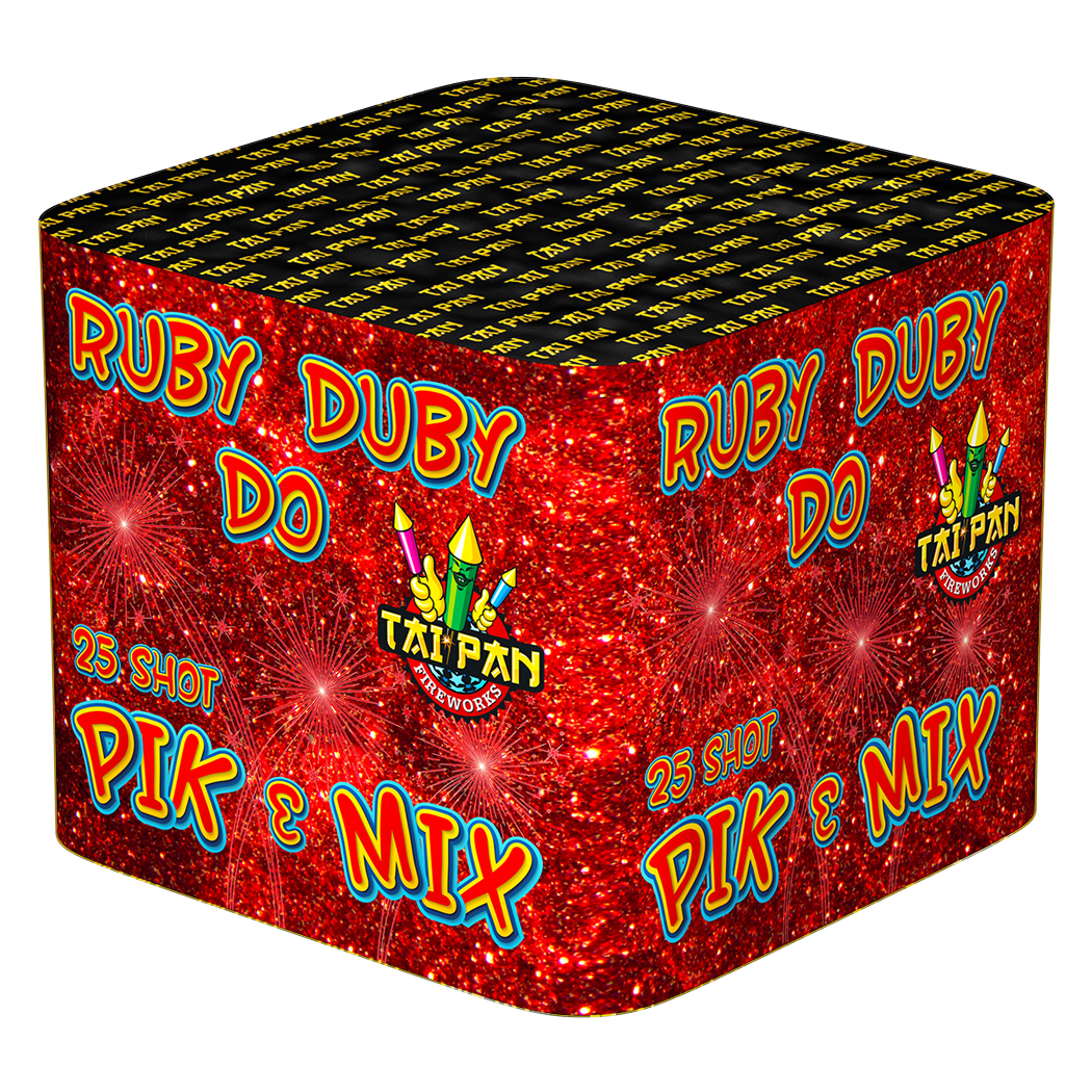 Absolute Fireworks 25 Shot Ruby Duby Do Pik N Mix Single Ignition Barrage