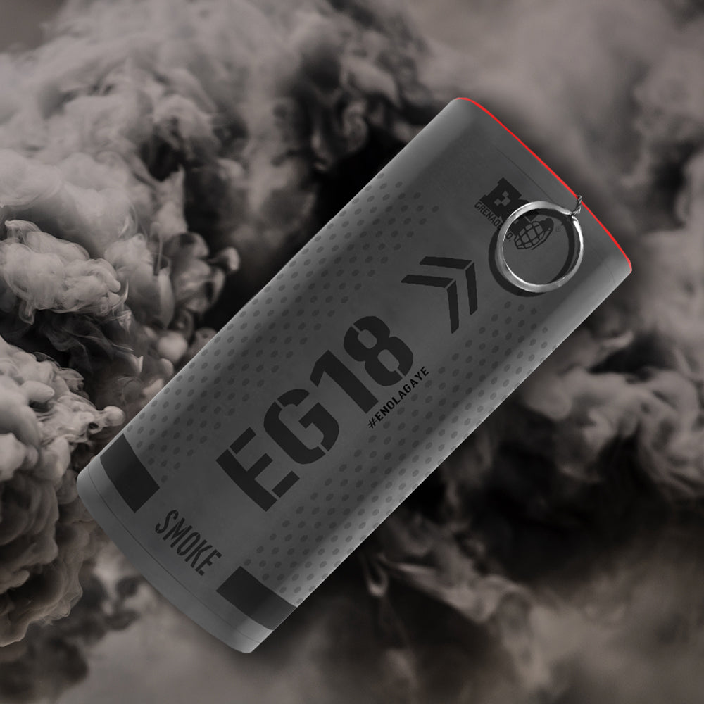 Black EG18 Smoke Grenade by Enola Gaye at HEX Fireworks