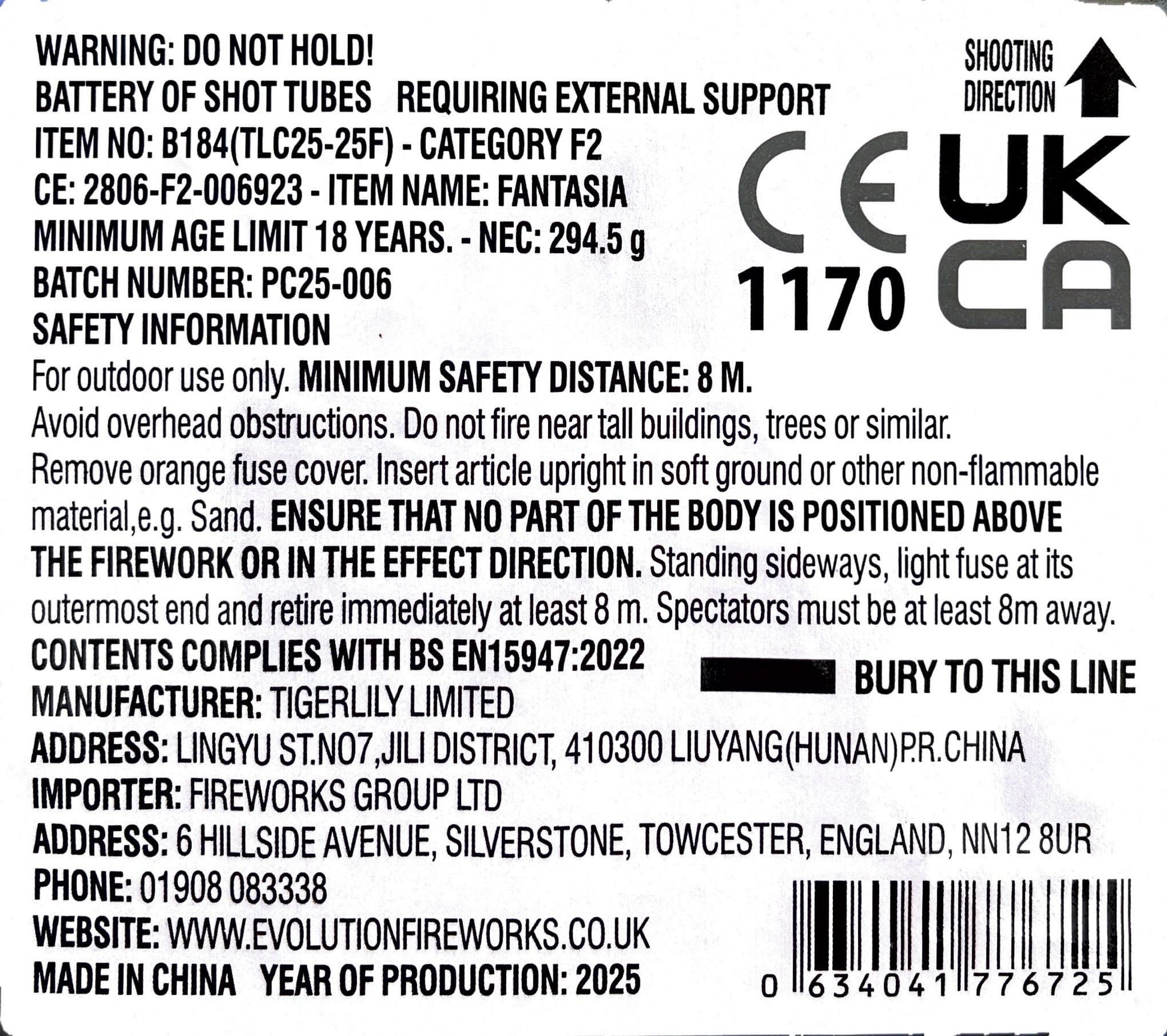 Fantasia by Evo Pyrotechnics Instructions at HEX Fireworks