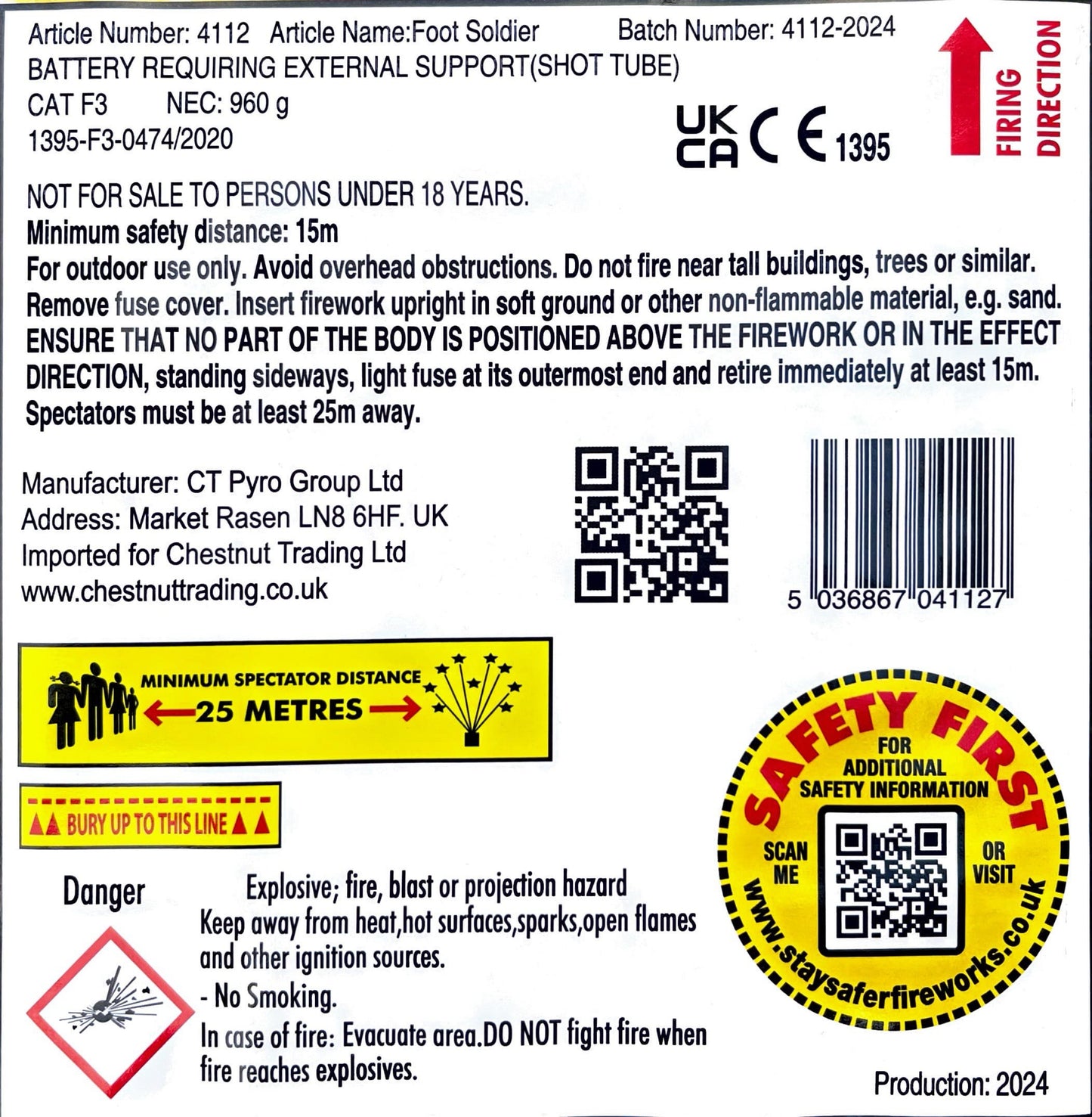 Foot Soldier by British Bulldog Instructions at HEX Fireworks