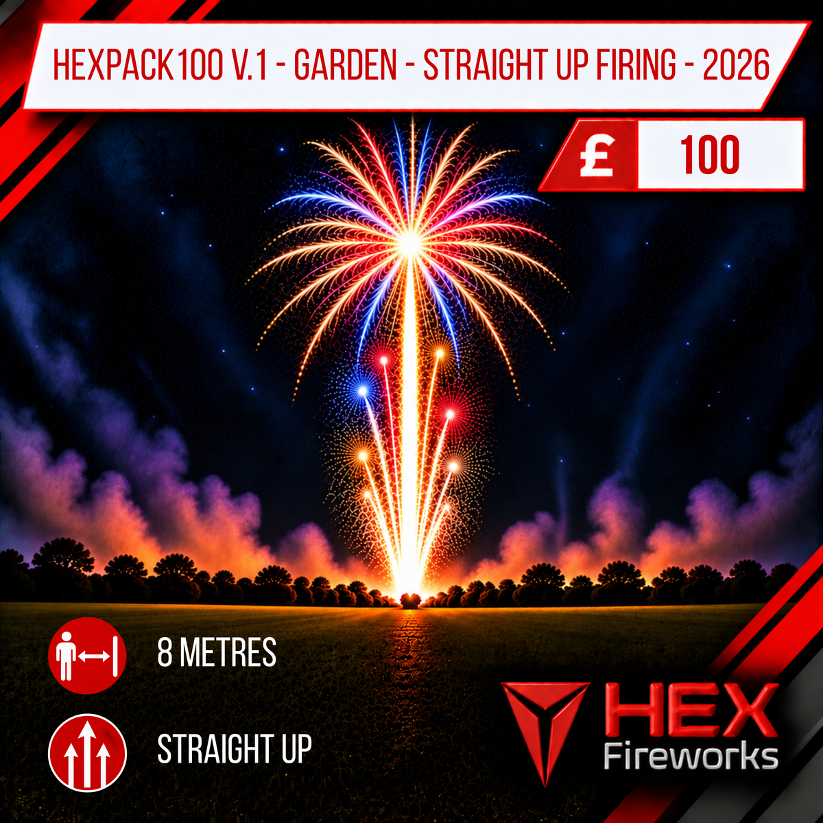 HEXpack100 Garden Straight Up v.1 at HEX Fireworks
