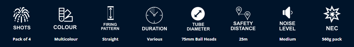 Harpoon by Kimbolton Fireworks - 4 Large Rocket Pack