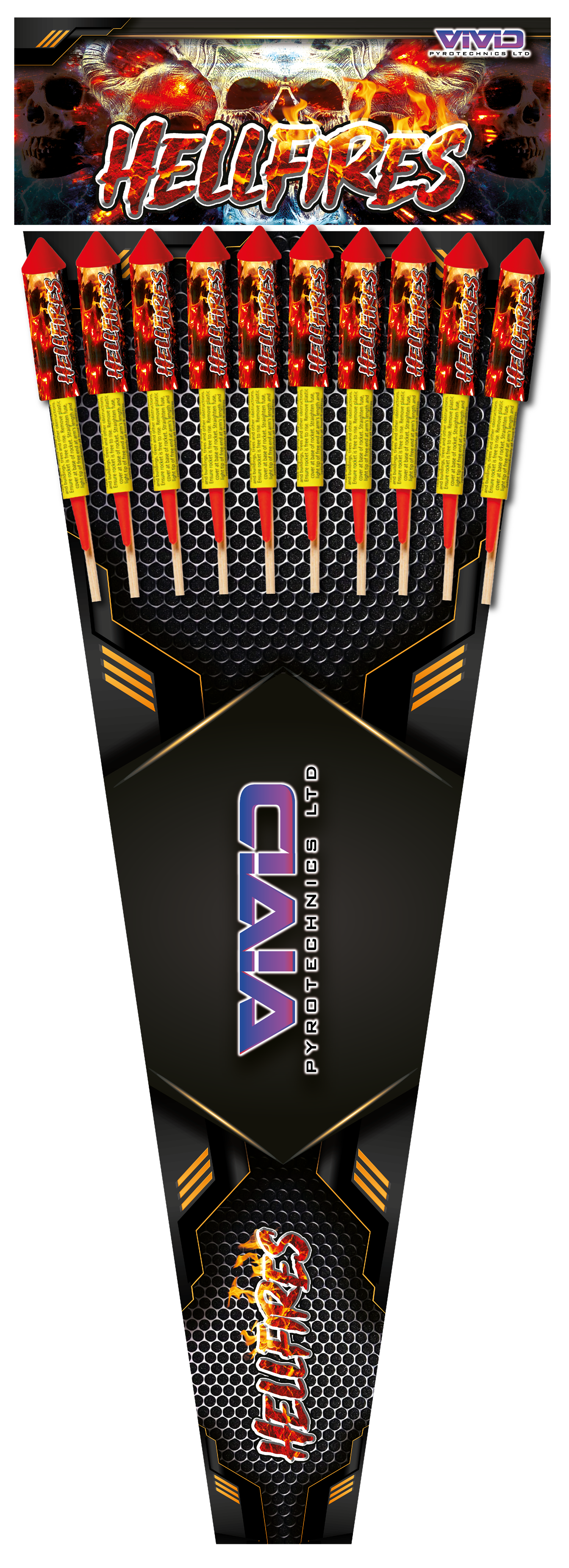 Hell Fires Rocket Pack by Vivid Pyrotechnics at HEX Fireworks