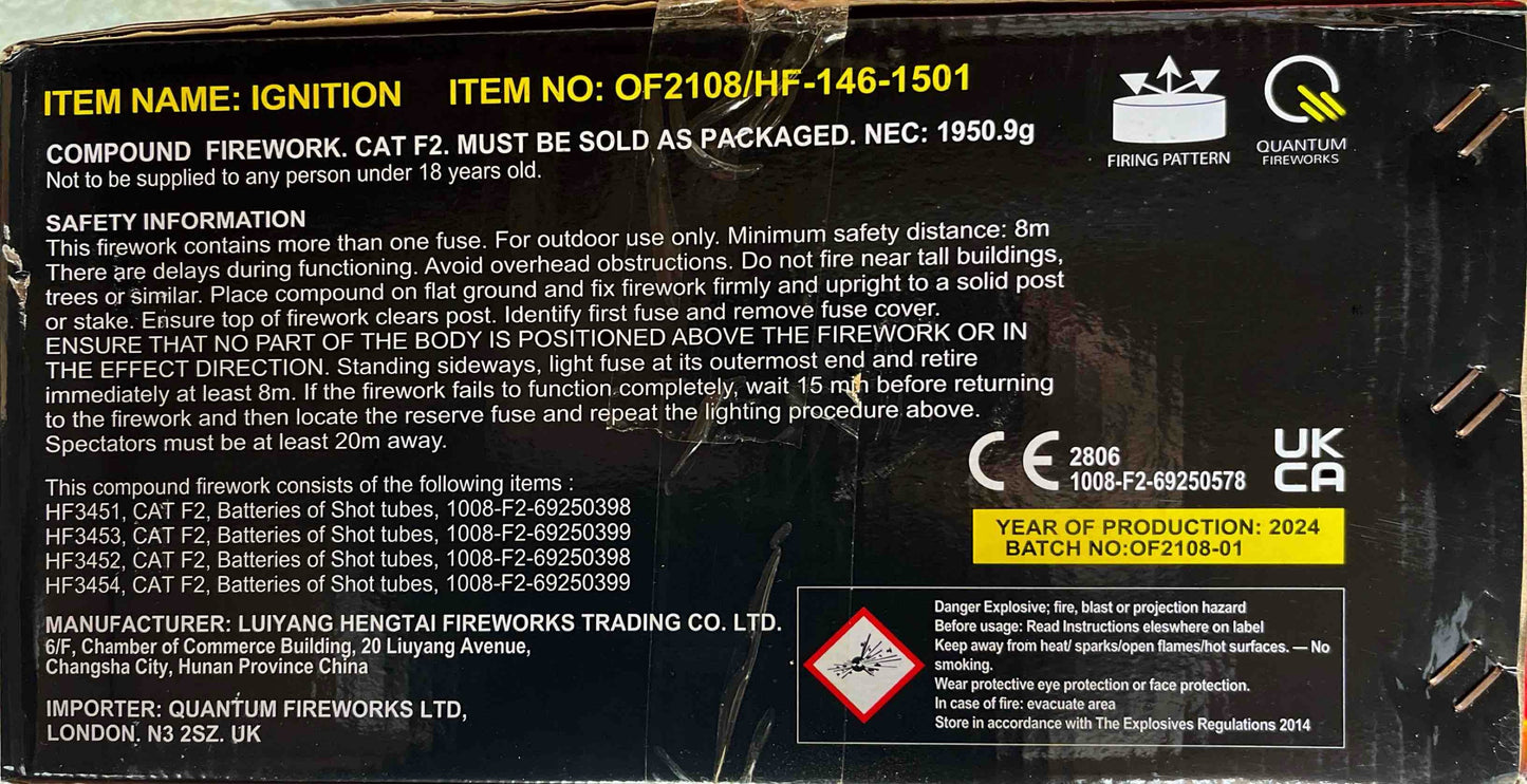 Ignition by Outstanding Fireworks Instructions at HEX Fireworks