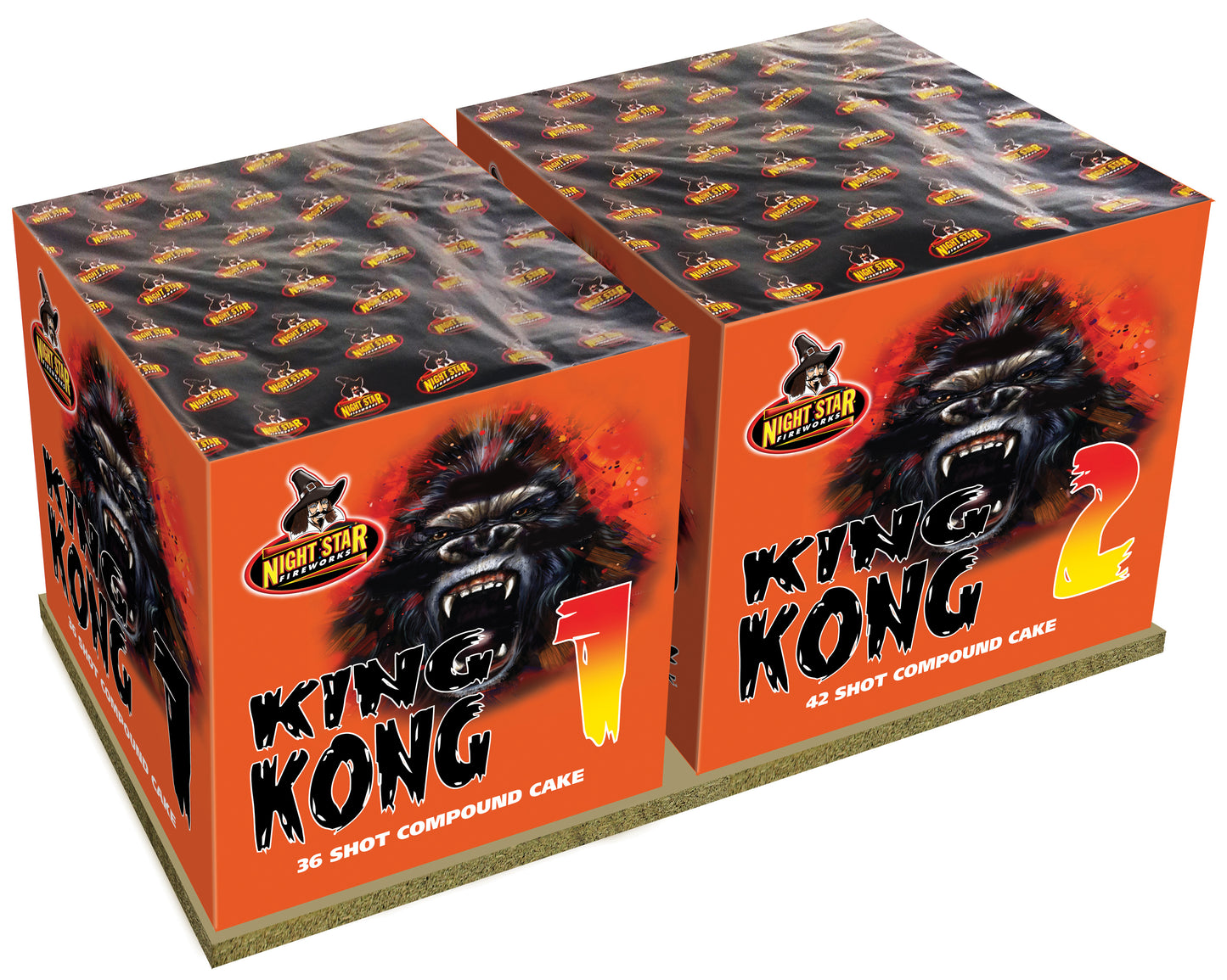 King Kong by Night Star showing the 2 inner fireworks at HEX Fireworks