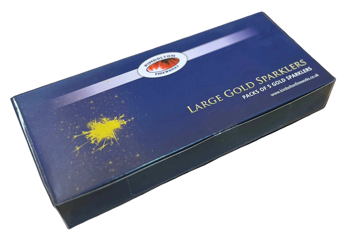 HEXtras Large Gold Sparklers 25 Packs of 5 at HEX Fireworks