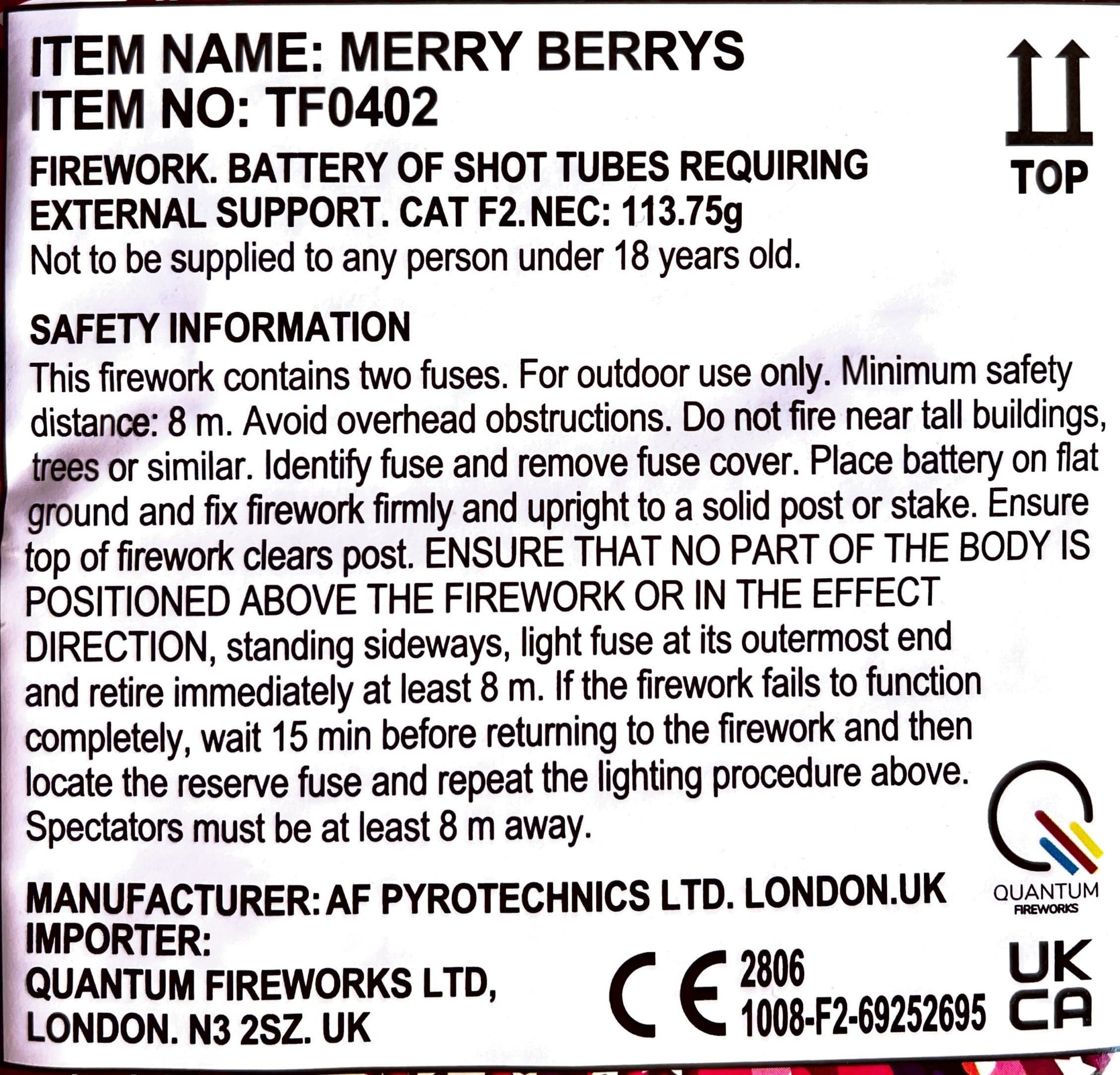 Merry Berrys by Tai Pan Fireworks at HEX Fireworks