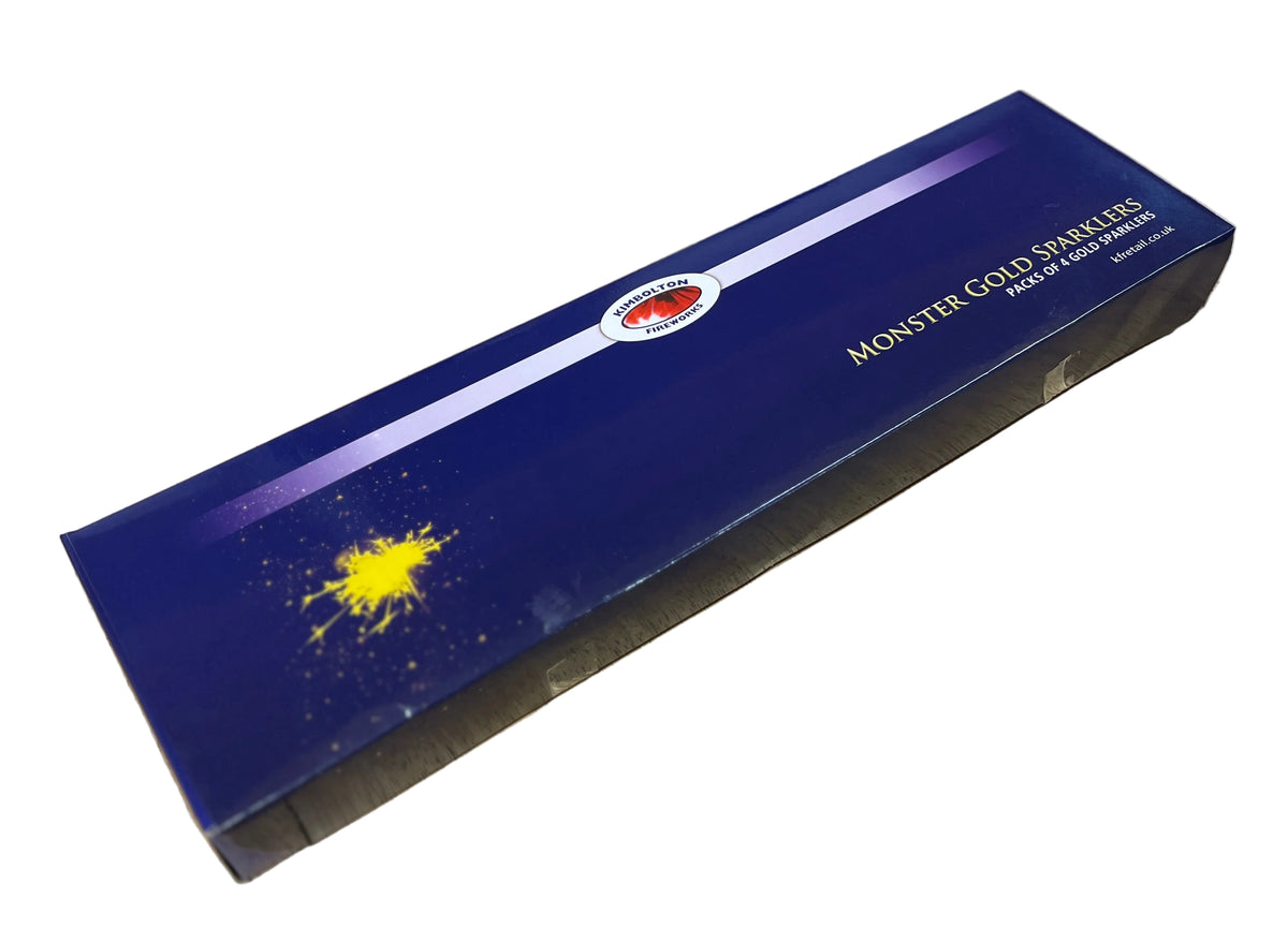 HEXtras Monster Gold Sparklers 25 packs of 4 at HEX Fireworks