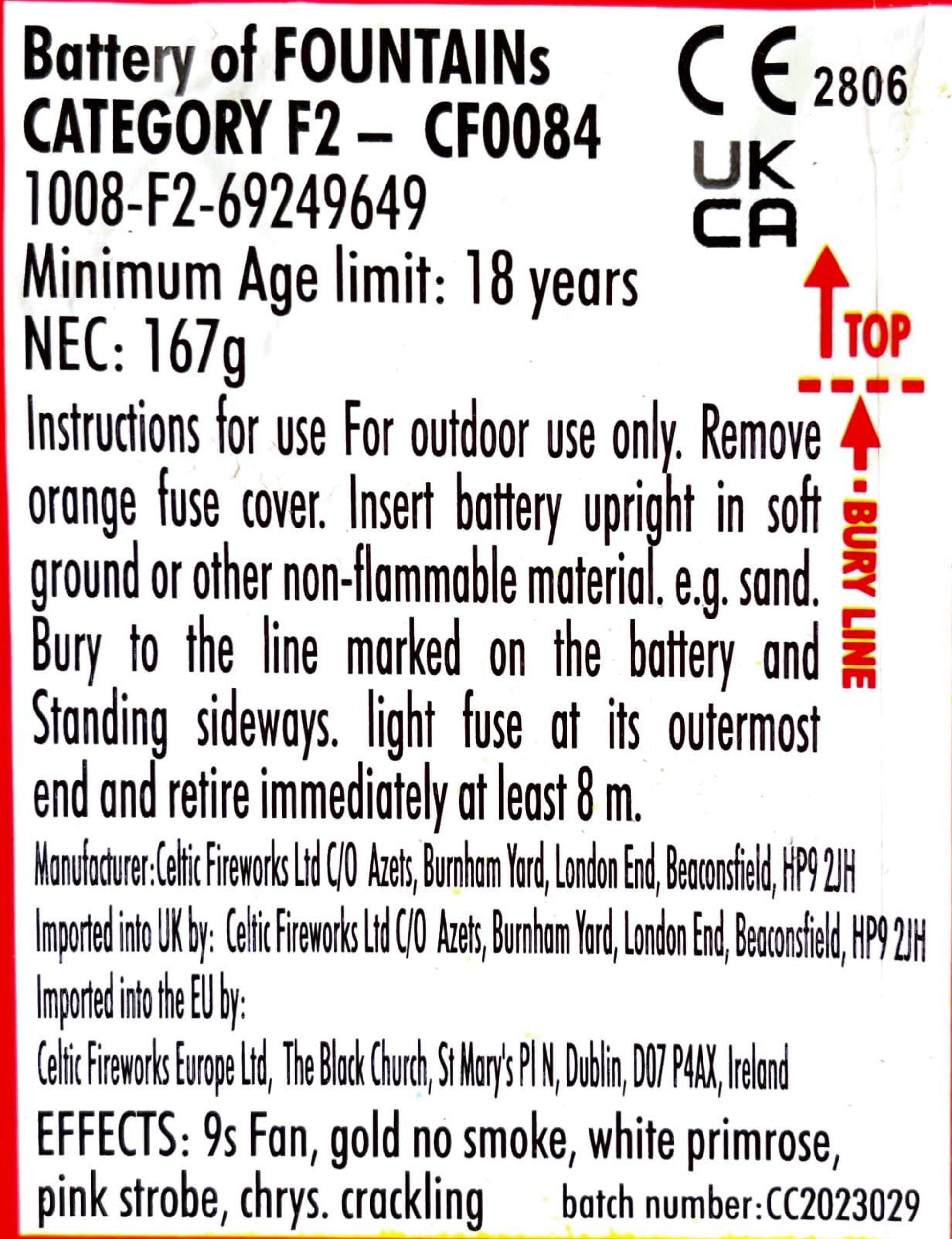 Monte Vesuvio by Celtic Fireworks Instructions at HEX Fireworks