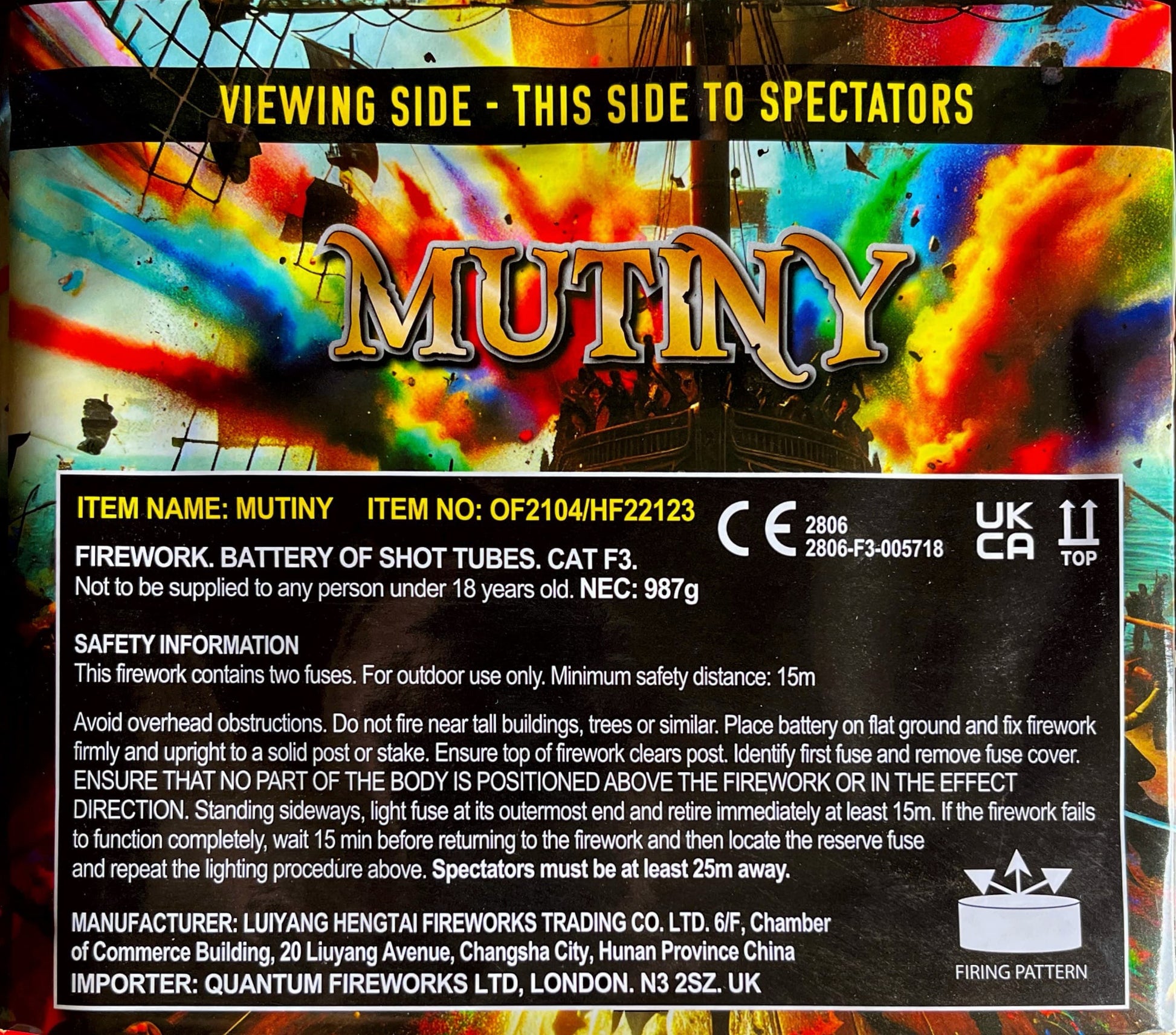 Mutiny by Outstanding Fireworks Instructions at HEX Fireworks