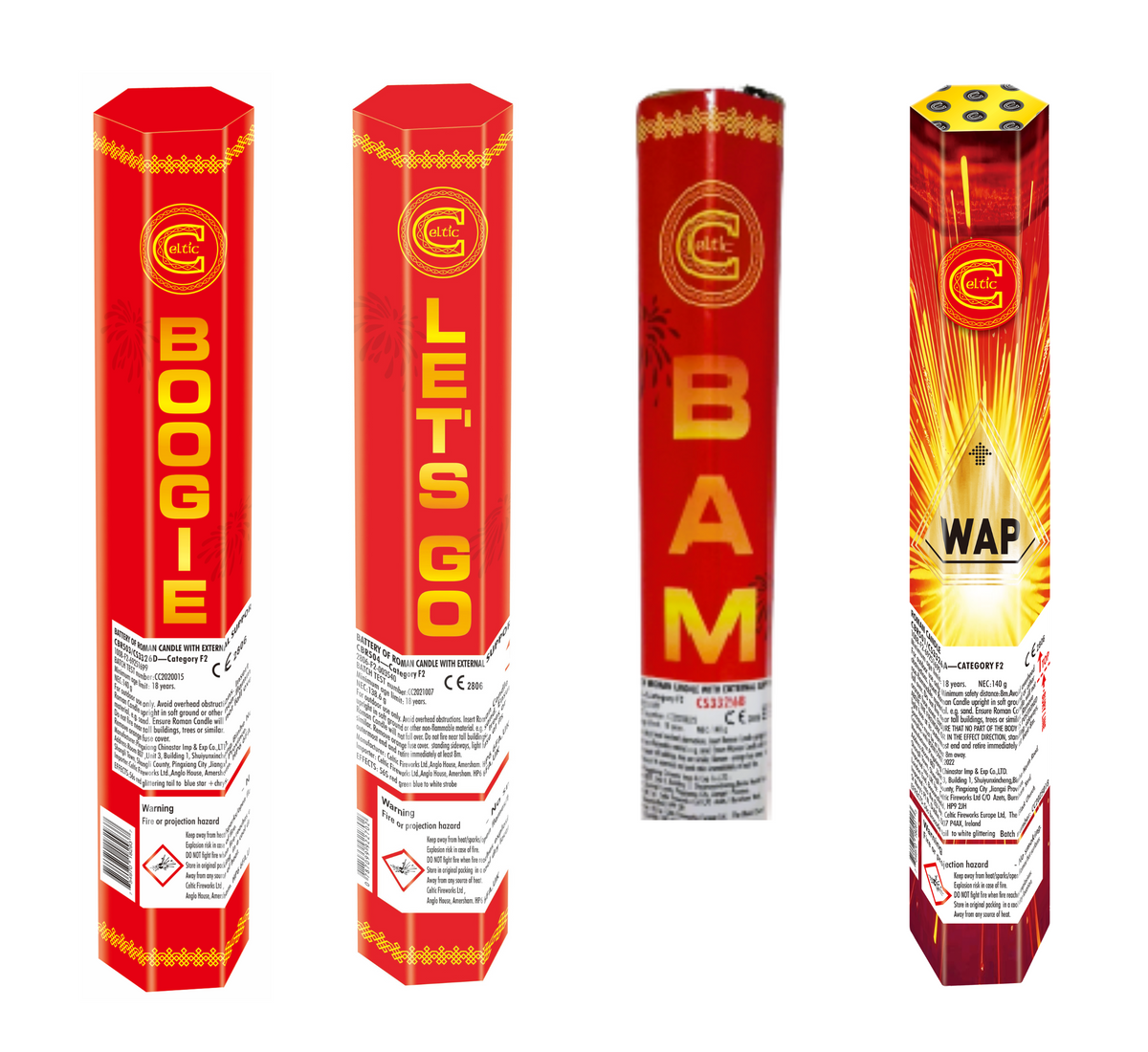 HEXtras - Roman Candle Battery 4 Pack at HEX Fireworks