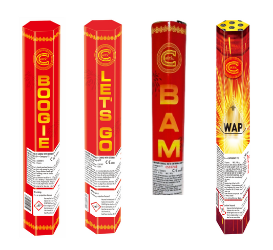 HEXtras - Roman Candle Battery 4 Pack at HEX Fireworks