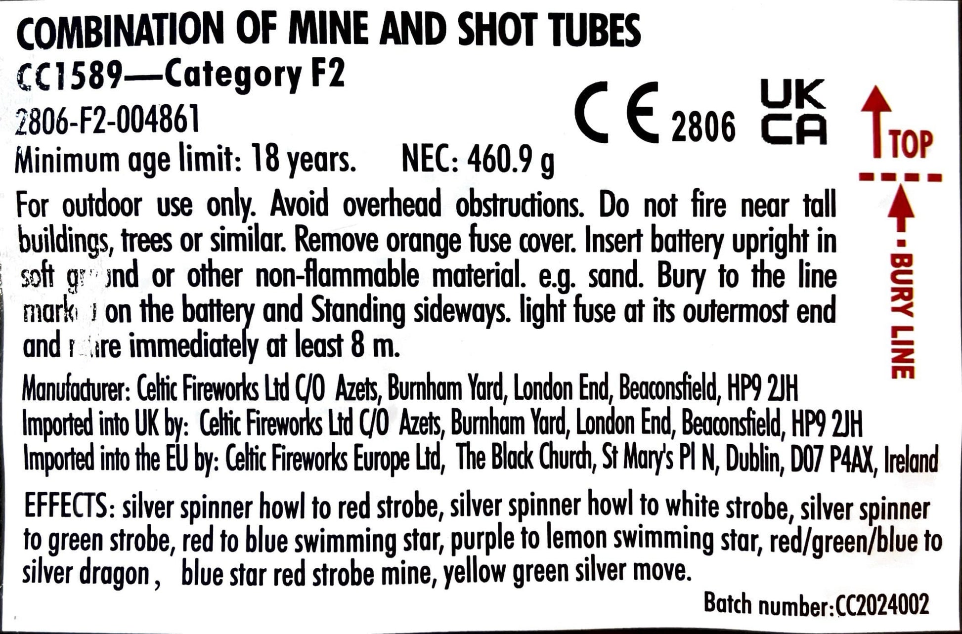 Serpent Attack by Celtic Fireworks Instructions at HEX Fireworks