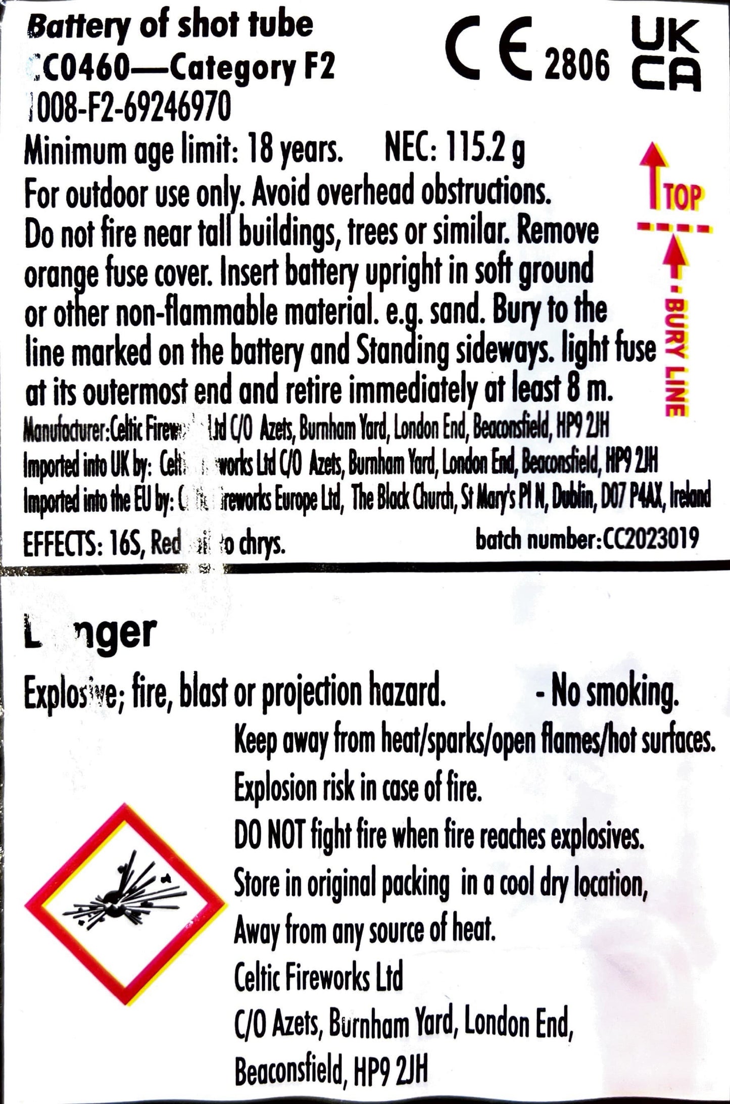 Storm by Celtic Fireworks Instructions
