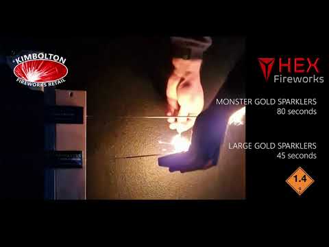 Large Gold Sparkler by Kimbolton Fireworks (Pack of 5)