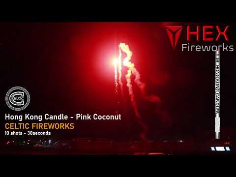 Hong Kong Pink Coco Candle by Celtic Fireworks at HEX Fireworks