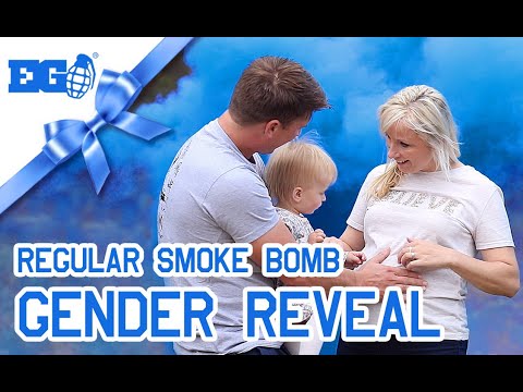 WP40 Blue smoke gender reveal by Enola Gaye