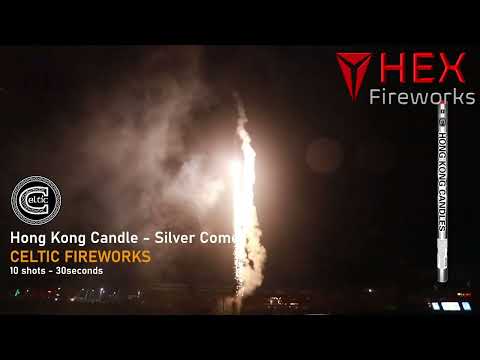 Hong Kong Silver Comet Candle by Celtic Fireworks at HEX Fireworks