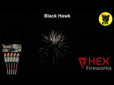 Black Hawk 5 Flash Rockets by Black Cat Fireworks