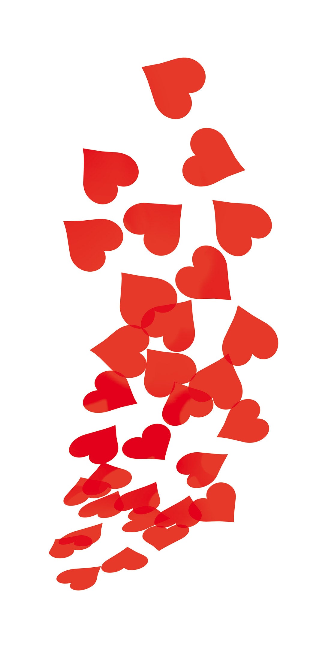60cm Confetti Cannon Red Hearts by Trafalgar Group