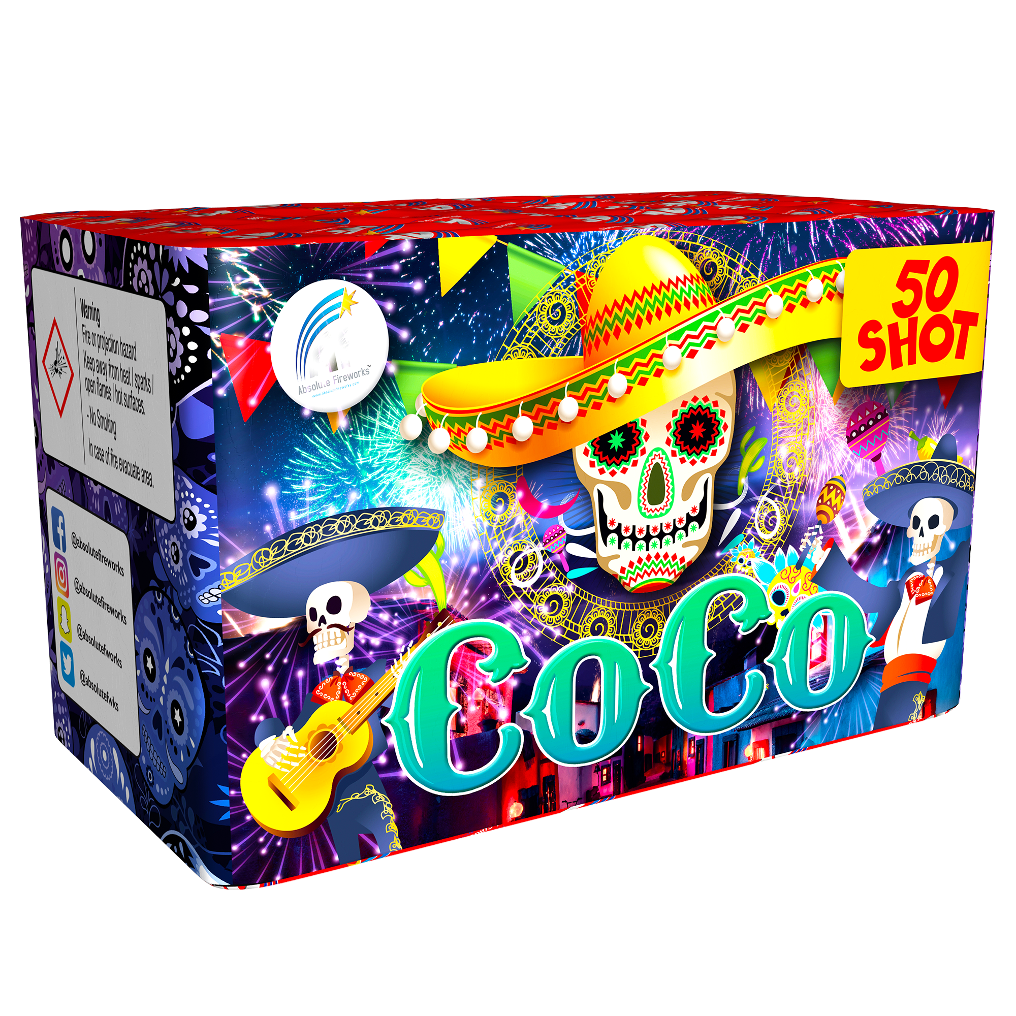Fireworks Exploding Coco Coco by Absolute Fireworks - 50 Shots in 40 Seconds – HEX Fireworks Ltd