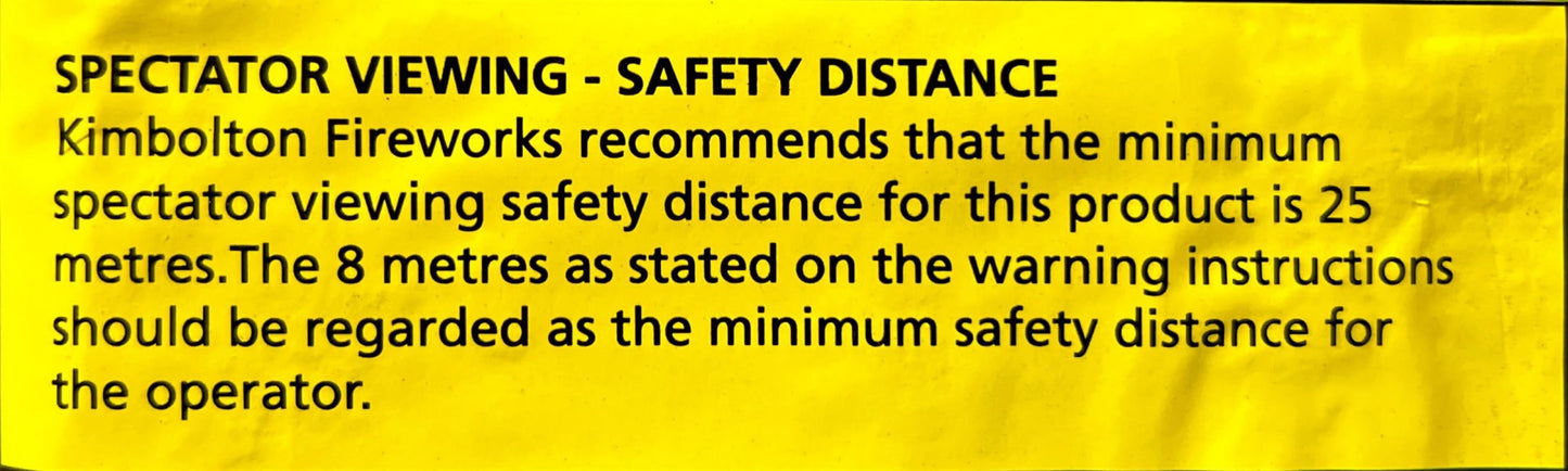 Enigma by Kimbolton Fireworks Safety Distance Information