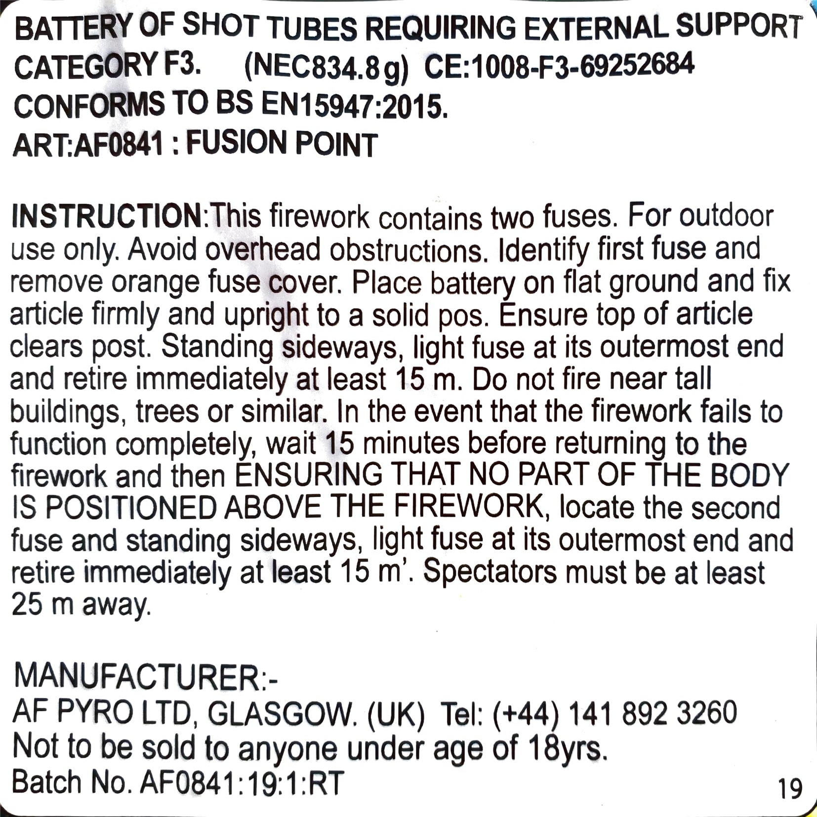 Fusion Point by Absolute Fireworks Instructions
