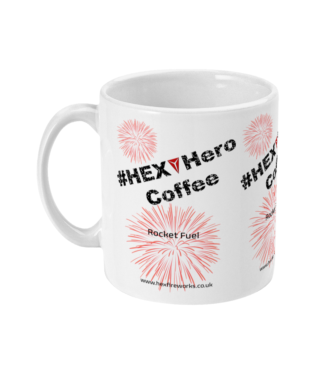 11oz #HEXHero Coffee Label Mug