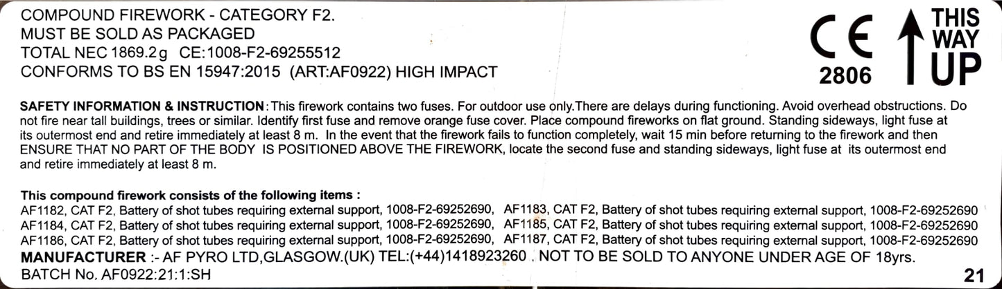 High Impact by Absolute Fireworks Instructions