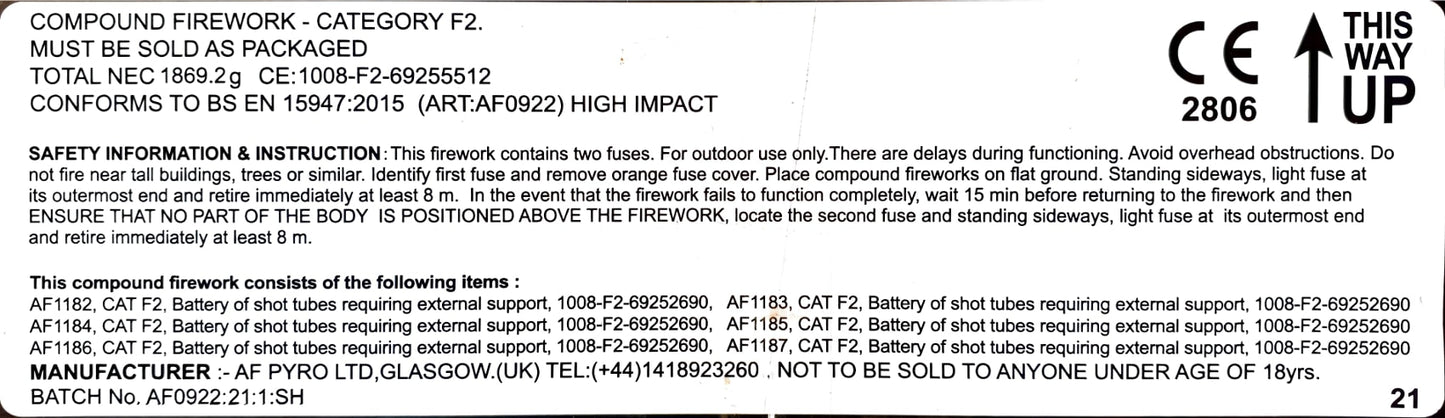 High Impact by Absolute Fireworks Instructions - HEX Fireworks