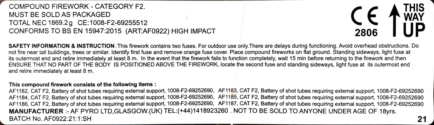 High Impact by Absolute Fireworks Instructions - HEX Fireworks