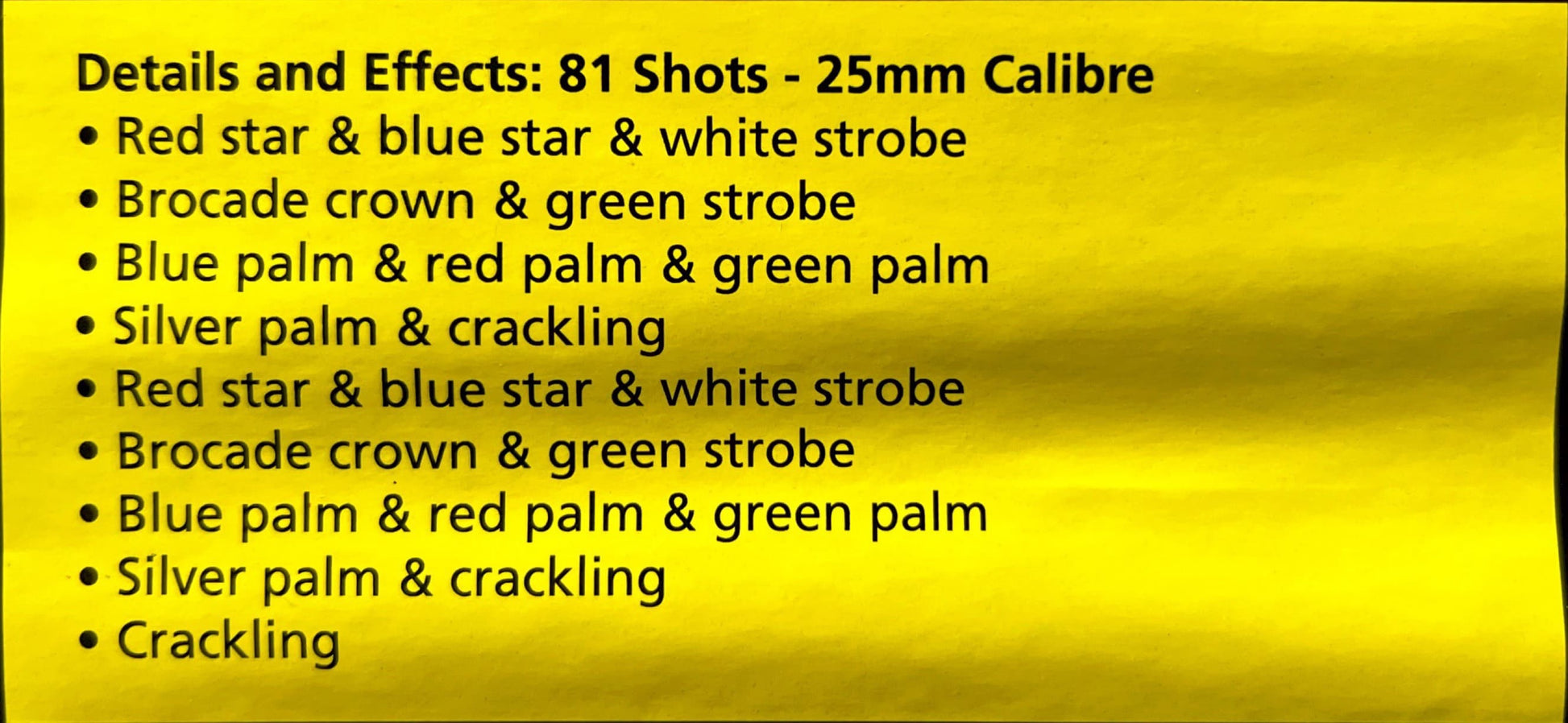 Hob Goblin by Kimbolton Fireworks Effects List